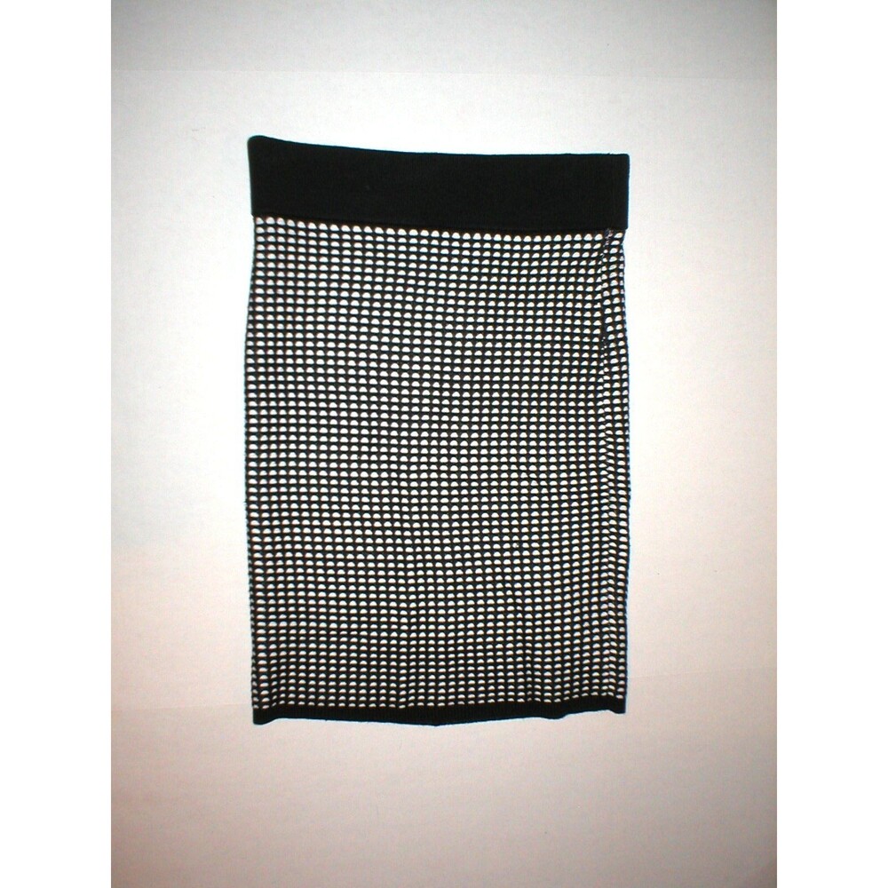 New Womens Ann Taylor Skirt Work Office S NWT $89 Black White Knit Small